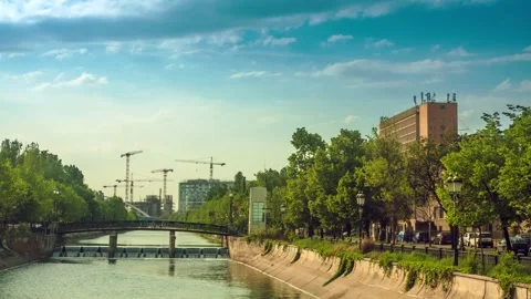 4K Timelapse Orhideea Towers and The Bridge Office Buildings Under Construction Stock-Footage 282697887