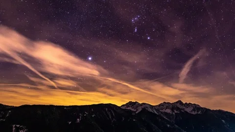 4K Timelapse Orion Constellation The Alps South Tyrol 2 Stock Footage 106923651