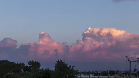 4K Timelapse: Purple Clouds at Sunset, Parma, Italy Stock-Footage 76772732