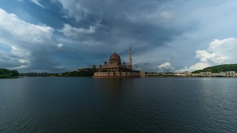4k timelapse Putra Mosque Putrajaya Stock Footage 90736546