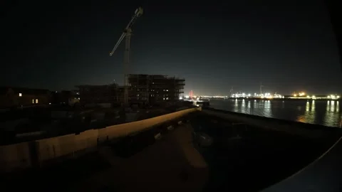 4K Timelapse River At Night.MP4 Stock Footage 306863780