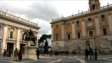 4k Timelapse Rome Campidoglio Square Stock Footage 87333591