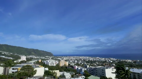 4K timelapse of Saint-Denis - la Réunion Stock Footage 57912499