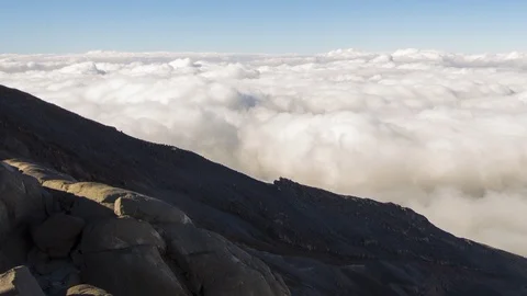 4k Timelapse Sea of Clouds from slopes of Pico Orizaba, Mexico 4K Timelpase Stock Footage 126159628