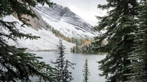 4K Timelapse of Snowy Mountains Stock Footage 147998833