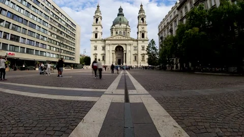 4k Timelapse - St. Stephen's Basilica, Budapest Hungary. Stock Footage 219242311