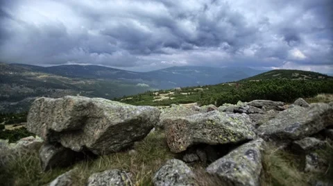 4K timelapse with stones and cloudy sky Video stock 67896730