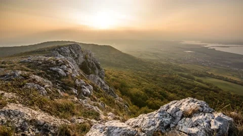 4K timelapse with sun in mist Stock Footage 67582588