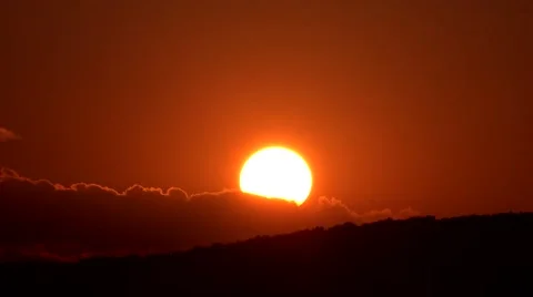 4K Timelapse sun silhouette go down up sunset sunrise mountain forest amazing  Stock Footage