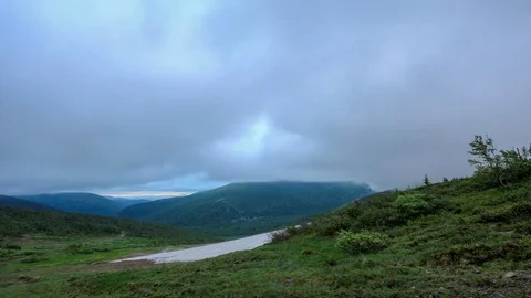 4K. Timelapse sunrise in the mountains Kuznetsky Alatau, Republic of Khakassi Stock Footage