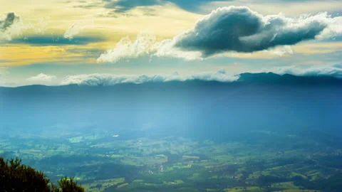 4K Timelapse Sunset Clouds - Mount Warning Australia Stock Footage 139314574