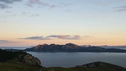 4K timelapse of sunset in Mallorca, Spain Stock Footage 83828226
