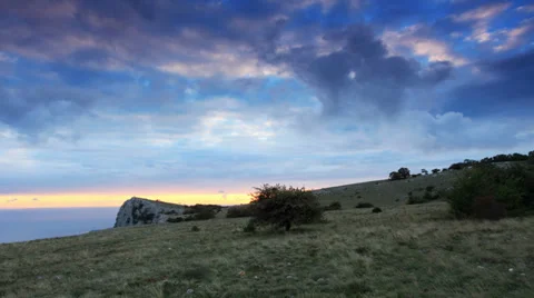 4K. Timelapse sunset in the mountains Merdven-Kayasy. Stock Footage 32152918