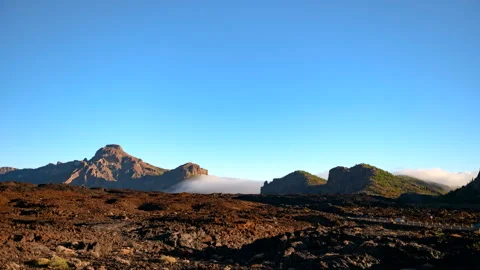 4K Timelapse Sunset to Night Transition with Clouds Over Caldera Tenerife Stock-Footage 323076008