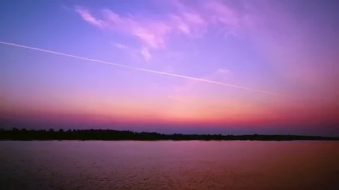 4k timelapse of sunset at the seaside Stock Footage 104920160