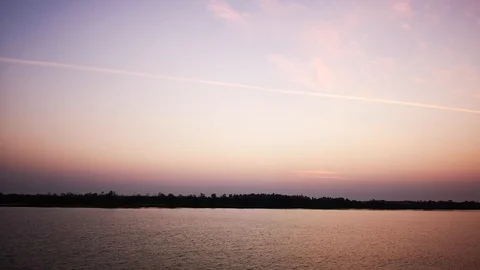 4k timelapse of sunset at the seaside Stock Footage 104920246