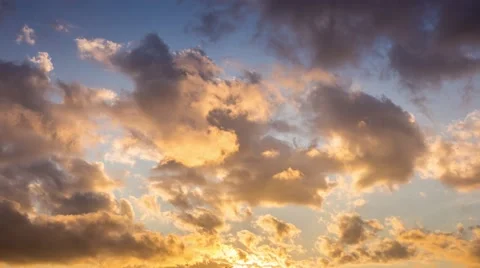 4k Timelapse, sunset sky Stock Footage 54671334