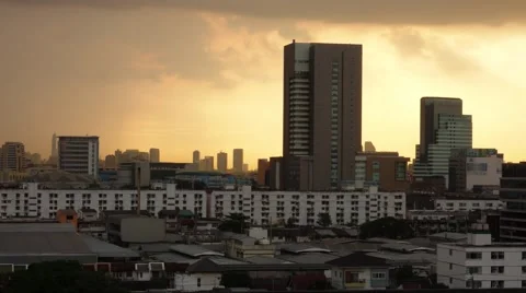 4k timelapse sunset time with building Video stock 67612021