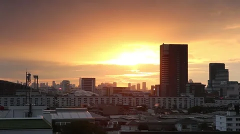 4k timelapse sunset time with building Video stock 67612086