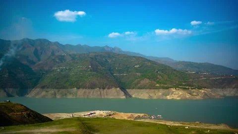 4K Timelapse of Tehri lake surrounded by mountains in Uttarakhand, india. Stock Footage 267862265