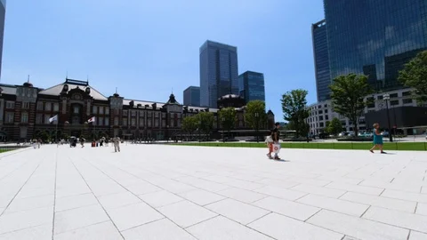 4k Timelapse - Tokyo train station.  Japan Stock Footage 114540474