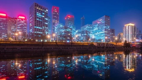 4k timelapse video of Beijing CBD at night Vidéo 88113101