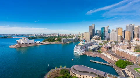 4k timelapse video of Circular Quay in Sydney CBD in daytime Stock Footage 64861515