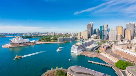 4k timelapse video of Circular Quay in Sydney CBD in daytime Stock Footage 66946033