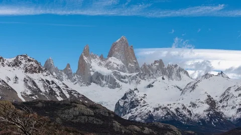 4k timelapse video of Monte Fitz Roy in Argentina Stock Footage 99570933