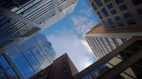 4k timelapse video of office buildings Stock Footage