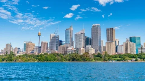 4k timelapse video of Sydney CBD in daytime Stock Footage 76007477