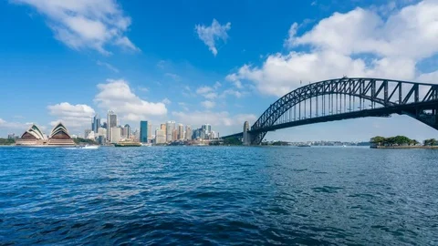 4k timelapse video of Sydney CBD at daytime Stock Footage 76201950
