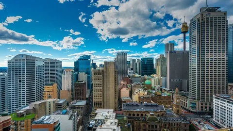 4k timelapse video of Sydney CBD in daytime Vidéo 84285575