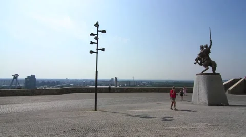 4k Timelapse of the view from the Castle in Bratislava, Slovakia Stock Footage 41648099
