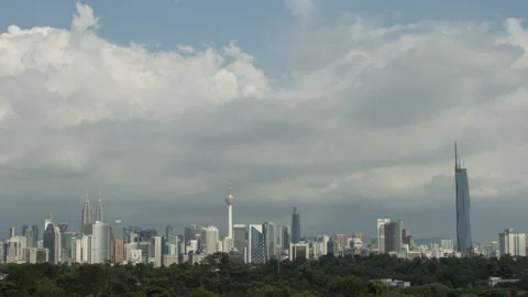 4k Timelapse View of Kuala Lumpur City centre duirng cloudy day Stock Footage 220525546