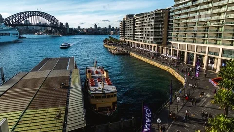4K Timelapse, Vivid Sydney Circular Quay Stock Footage 77124515