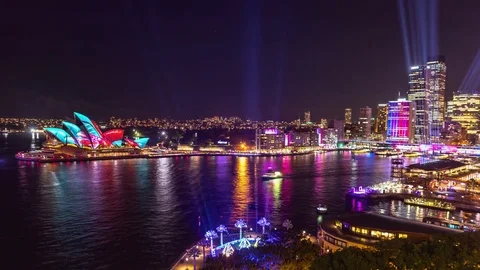 4K Timelapse, Vivid Sydney  Stock Footage 77118817
