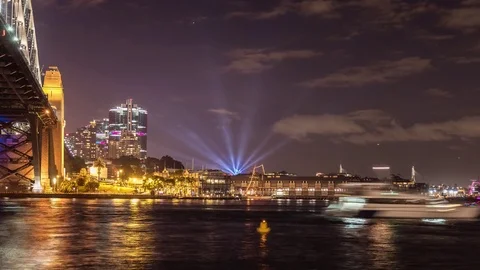 4K Timelapse, Vivid Sydney Stock Footage 77125018