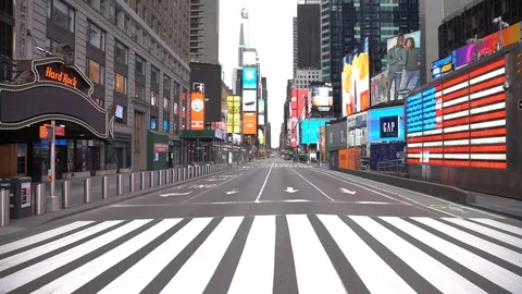 4k Times Square Coronavirus 動画素材 127577033