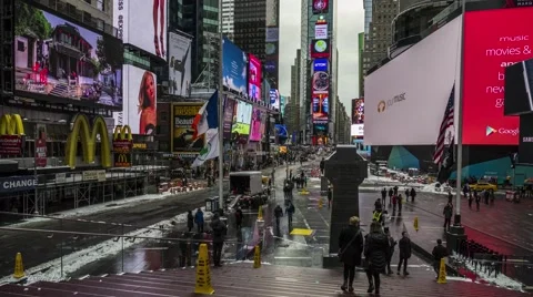 4K times square timelapse Stock Footage 49106464