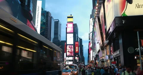4K - Times Square Timelapse ProRes Stock Footage