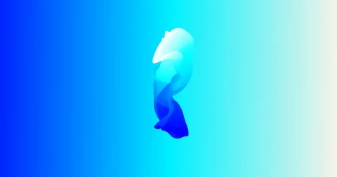 4K Tiny Blue Organic Animated Swiggle Shape Motion Graphic 스톡 동영상 122271517