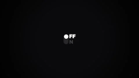 4K toggle switch off to on, green glow, black background, seamless loop Stock Footage 332150386