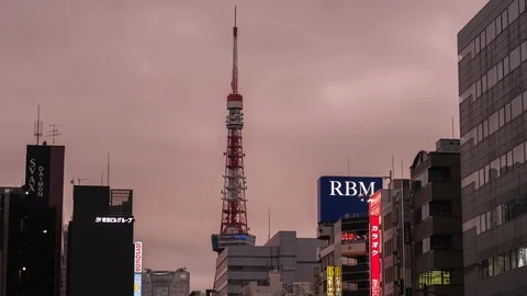 4K Tokyo Tower Time Lapse Footage. Stock Footage 111888204