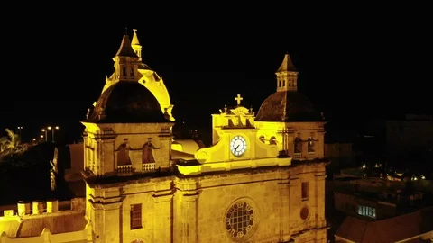 4K Top Down Historical Cathedral Video stock 111044300