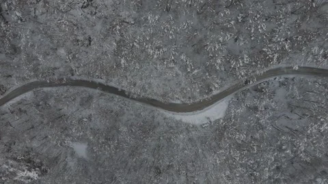 4K Top down video of drone folloing acar on the road Stock Footage 300297067