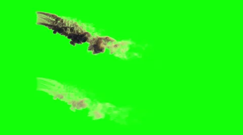 4k top view of dust or smoke trail behind car Stock Footage 60849129
