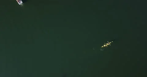 4k topdown drone video above boats 11 Stock Footage 141141884