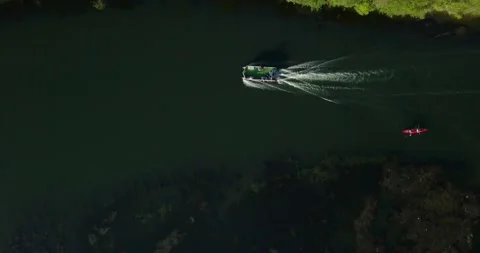 4k topdown drone video above boats 07 Video stock 141142946