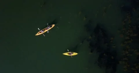 4k topdown drone video above boats 03 Stock Footage 141143177